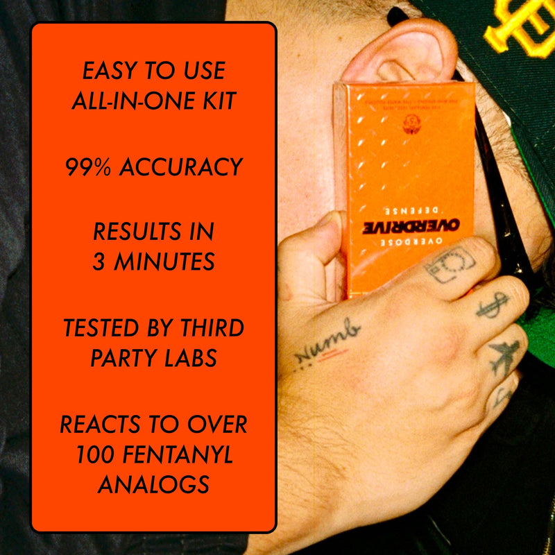 Fentanyl Test Strips, 5 Pack by Overdrive Defense, Drug Testing Kit for Liquid & Powder Substances, Rapid Detection, Highly Sensitive & Easy to Use