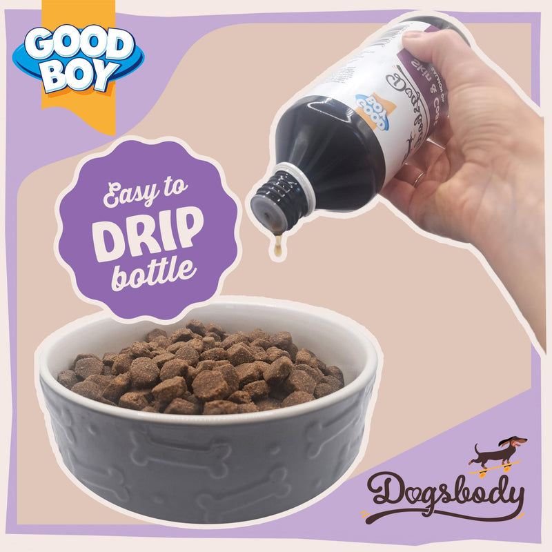 Good Boy Dogsbody Norwegian Salmon Oil For Dogs 500ml - Natural Omega 3, 6 and 9, Fish Oil Supplement for Healthy Skin and Coat