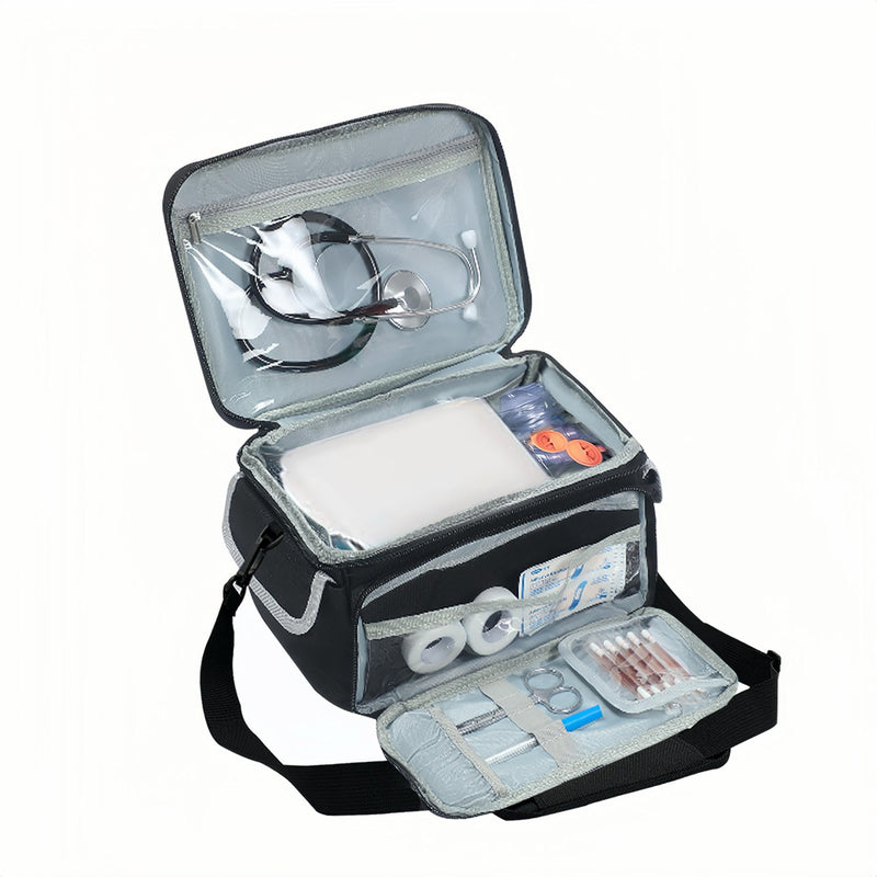 Nebulizer Carrying Case with Shoulder Strap, to Store Desktop or Portable Nebulizer, Nebulizer Mask, Tubing and Medicine | Clinical Bag for Nursing Students