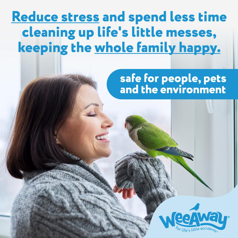 Wee Away Bird Cage Cleaner for Small Cages, Droppings Remover, Enzyme Cleaning Spray for Perches, Feeders, and Walls, Unscented, 16 fl oz 16 Fl Oz (Pack of 1)