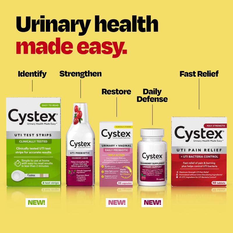 Cystex Urinary Tract Infection Support & Prevention - Cranberry Prebiotic Supplement with D-Mannose & Vitamin C for UTI Protection & Urinary Health Maintenance - 7.6 fl oz (Pack of 2) 7.6 Fl Oz (Pack of 2)