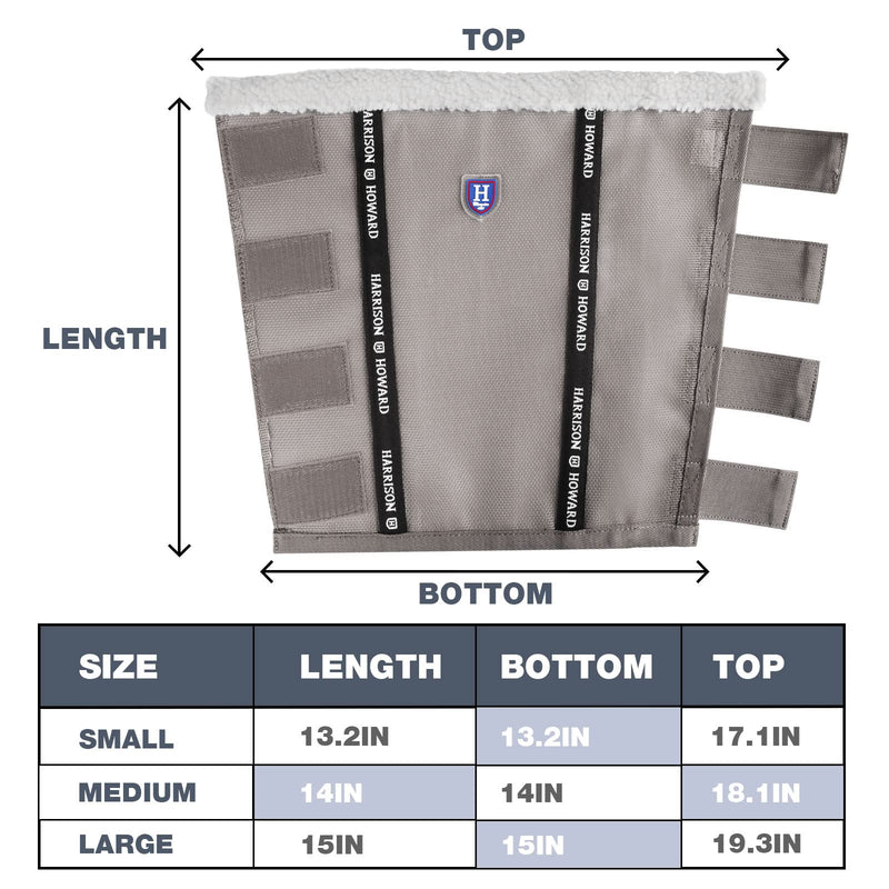 Harrison Howard Loose-Fitting Horse Fly Boots UV-Protective, Breathable, Tear-Resistant Fine Mesh Leggins Stay-on Comfortable Fly Boots with Ultra-Soft Wool Trim (Set of 4) Original Grey Pony (Small) Pony (Small) - BeesActive Australia