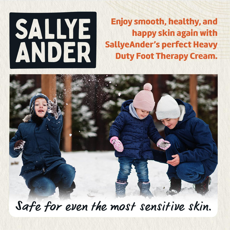 SALLYEANDER Heavy Duty Foot Therapy Cream - 2oz - Essential Oil Infused Healing Formula - Bold Tea Tree Oil, Mint, & Herbal Scent - Moisturize Dry Cracked Feet - BeesActive Australia