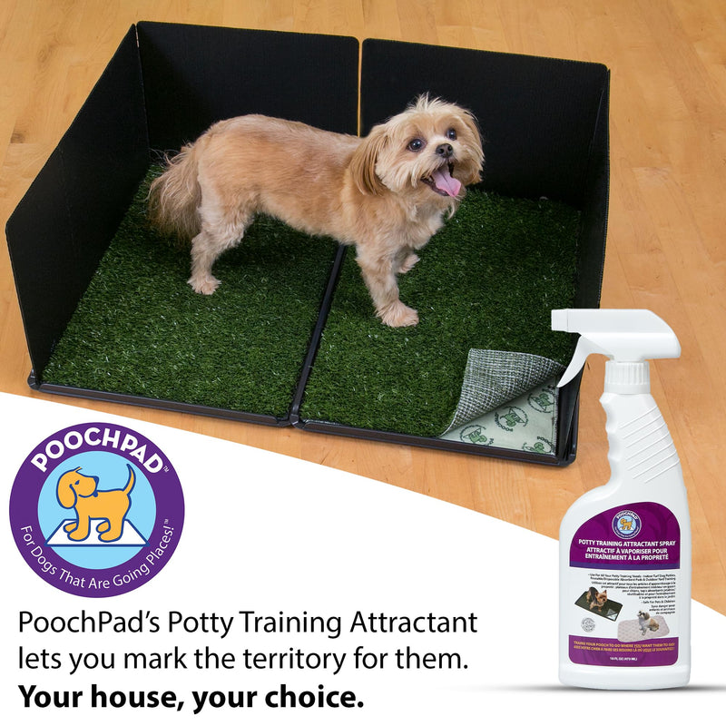 PoochPad Potty Training Attractant Spray for Dogs & Puppies 16 oz, Made in USA, Indoor Potty Pad & Outdoor Use, Dog Training & Behavior Aids Housebreaking Supplies