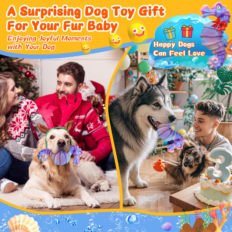 Dog Chew Toys for Aggressive Chewers: Squeaky Dog Chew Toys for Large Dogs-Tough Indestructible Dog Toys for Large/Medium/Small Dogs-Interactive Squeaky Dog Toys with Fun Squeaky Sound for Boredom purple - BeesActive Australia