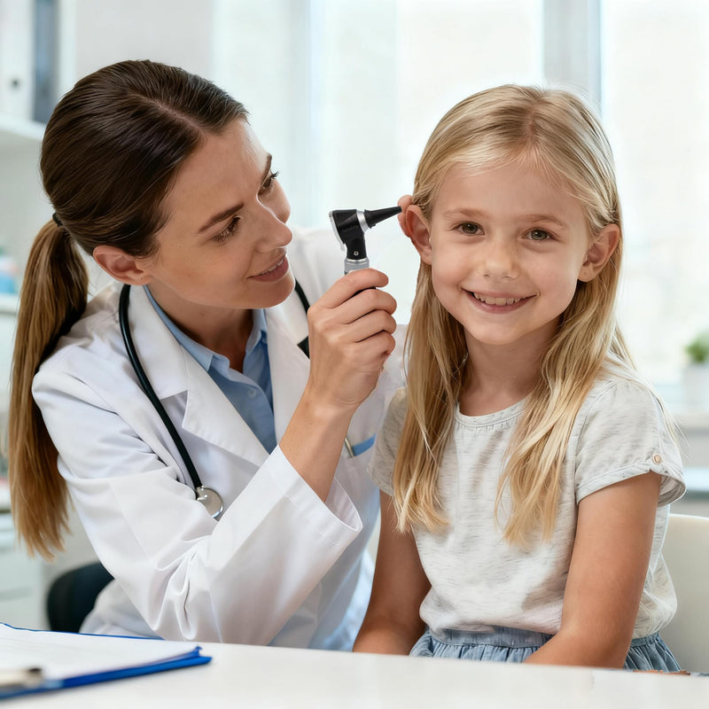 Otoscope Ear Infection Detector with Bright LED Light, Portable Ear Scope for Kids Adults & Pet Use (Black) BLACK - BeesActive Australia