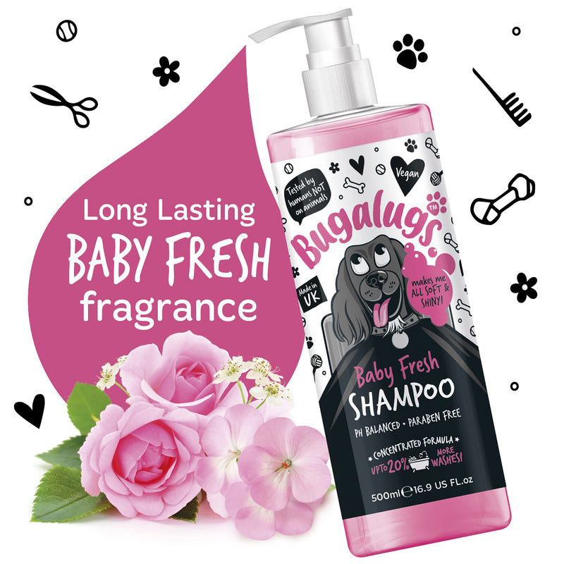 Baby Fresh Dog Shampoo 16.85 FL Oz Dog Grooming Shampoo Products for Smelly Dogs with Baby Powder Scent, Best Puppy Shampoo Baby Fresh, Shampoo Conditioner, Vegan pet Shampoo Professional - PawsPlanet Australia