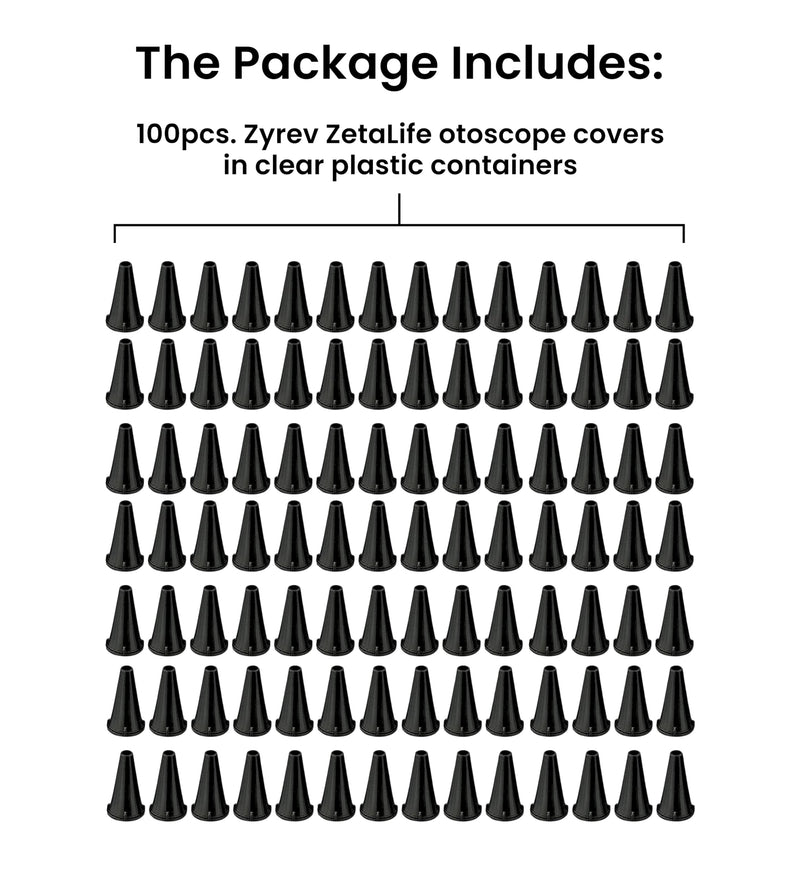 Zyrev ZetaLife Otoscope Tips (Pack of 100) - Plastic Otoscope Specula Tips, Disposable Ear Specula - 4mm Disposable Covers - BeesActive Australia