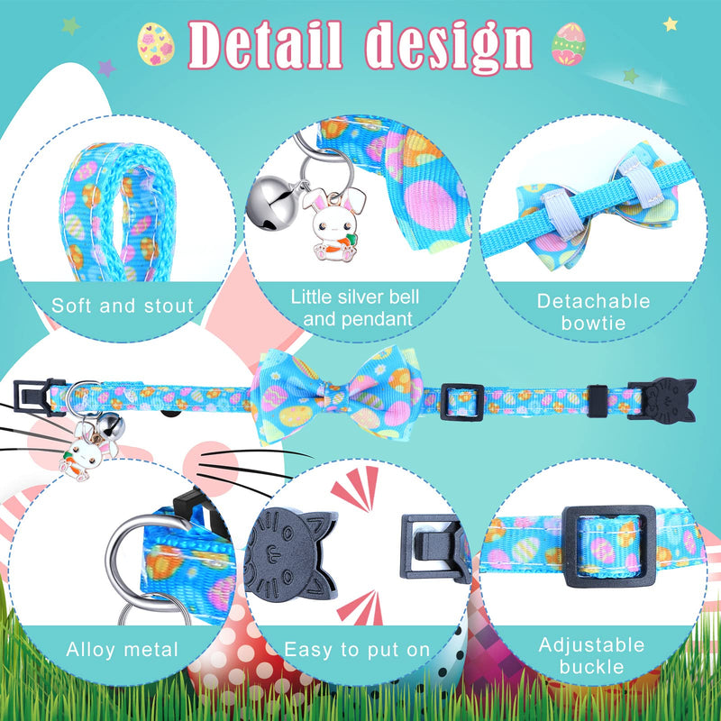 Sadnyy 9 Pcs Valentine's Day Cat Collars Holiday Cat Collars Breakaway St. Patrick's Day Cat Collar with Bow Tie and Bell Adjustable Easter and Safety Buckle Collars for Kitten Puppy Daily(Small) Small - BeesActive Australia