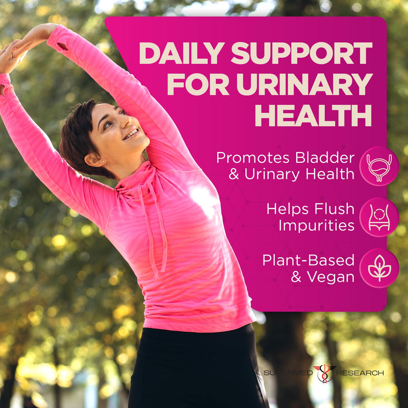 UTI Supplement – Bladder & Urinary Tract Health for Women with D-Mannose, Cranberry, Uva Ursi, Olive Leaf, Marshmallow Root and Oregano – Non-GMO Vegan UTI Pills (120 Capsules) - BeesActive Australia