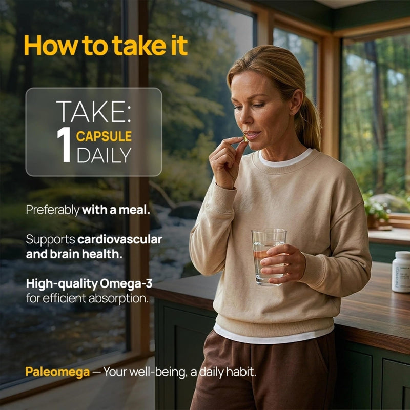 Paleolife - Premium Paleomega Fish Oil. Fresh Natural Fish Oil from Danish Trout - 1500 mg. 60 Soft Capsules (1-Pack) 1