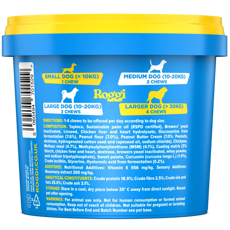ROGGI Joint Care Chews For Dogs, Joint Supplements For Dogs, Glucosamine For Dogs, Dog Joint Supplements For Senior Dogs Mobility Chews