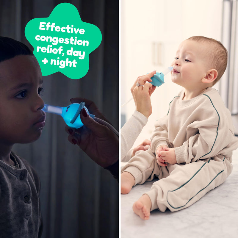 Playhouse MD Booger Buddy Nasal Aspirator, Elephant - with LED Light for Babies & Toddlers – BPA-Free Snot Remover for Infant Stuffy Nose, Congestion Relief – Easy to Clean Design - FSA/HSA Eligible - BeesActive Australia