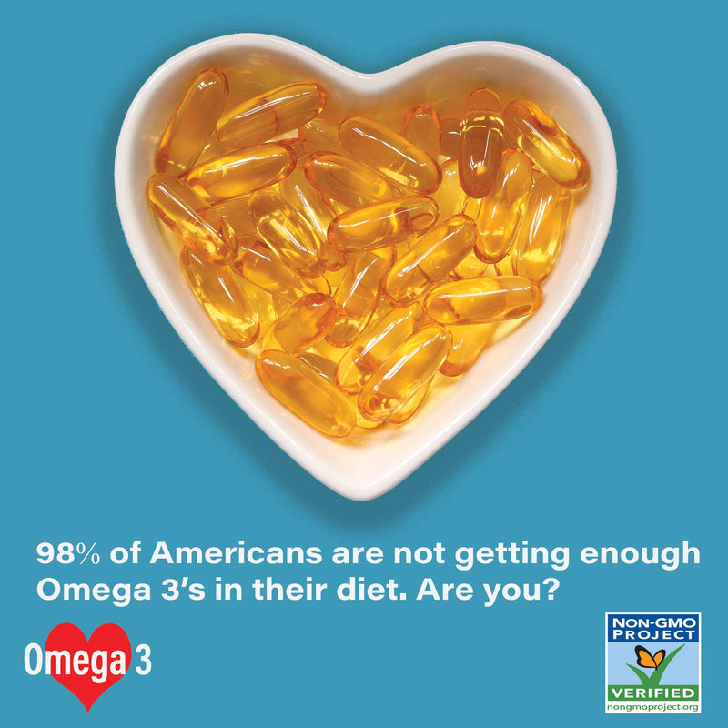 Omega 3 Fish Oil 2,000mg- Pharmaceutical Grade. 1000mg EPA 500mg DHA. Burpless Capsules with No Fishy Aftertaste. All Natural, Organic, Non GMO, Gluten Free for Men & Women.