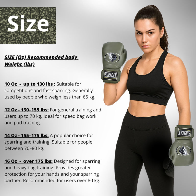 Boxing Gloves – Genuine & Synthetic Leather 10, 12, 14,16 Oz (Green Satin, 14 oz, Genuine Leather)