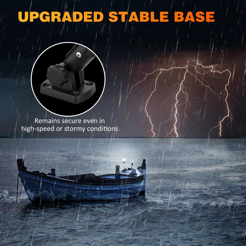 24 Inches Anchor Light Stern Lights for Boats LED Waterproof IP67, White Fold Down Rear Boat Navigation Lights, 3NM Visible Boat Running Light LED Marine for Pontoon, Bass Boats (12-24V) 24 Inches