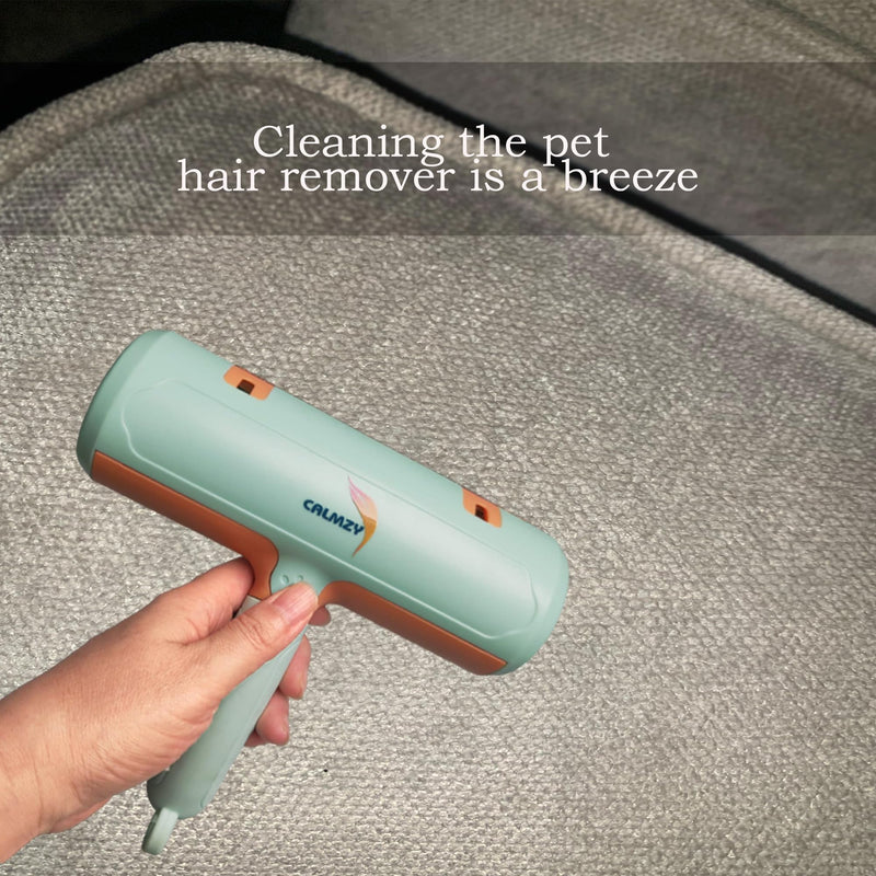 CALMZY Pet Hair Removal Tool and Reusable Roller for Multi-Surface, Cat & Dog Hair Remover Lint Roller for Cleaning Couch, Rug, Carpet and Fur Removal Tool Portable Pet Hair Remover (Green & Orange) Green & Orange - BeesActive Australia