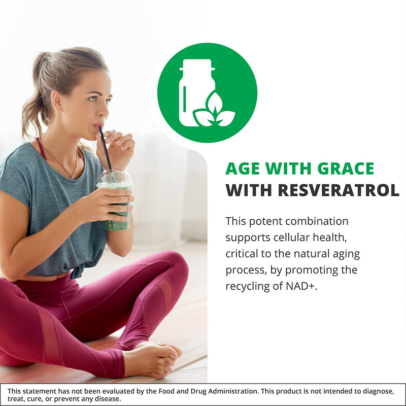 NutraMedix Resveratrol Capsules - Bioavailable Antioxidants Supplement from Red Wine Extract + Grape Skins - 200mg Japanese Knotweed for Immune & Cardiovascular Support (60 Capsules)