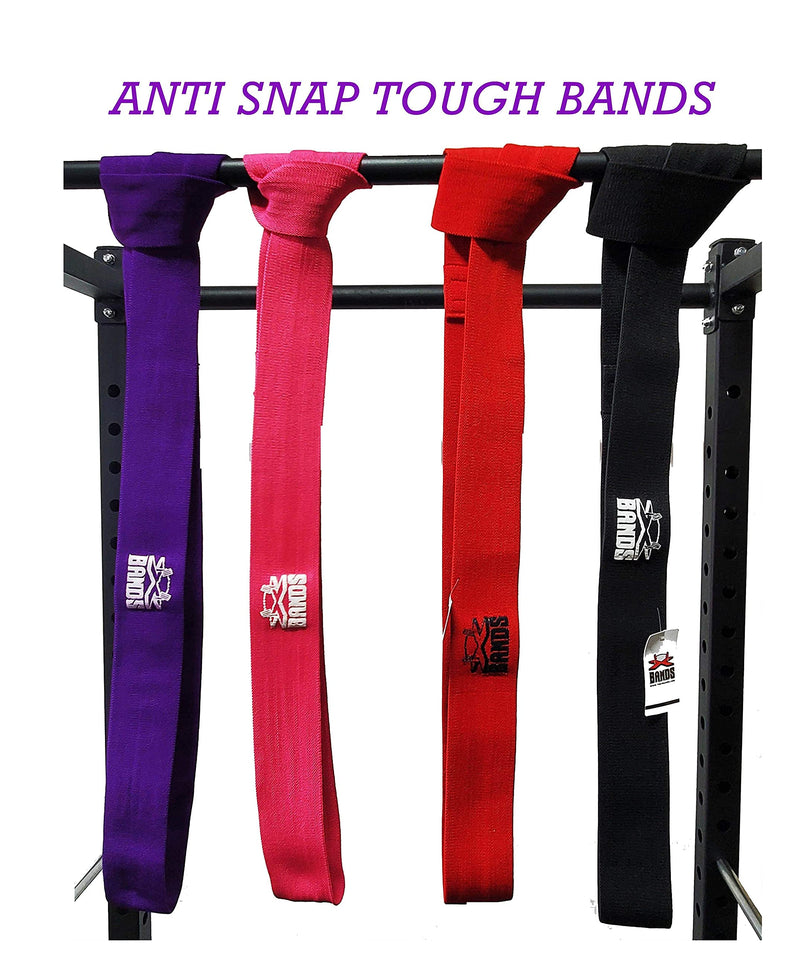 The x Bands Resistance Bands - Squat Bands - Booty Band - Pull Up Bands - Extra Strength Workout Bands - Exercise Resistance Bands for Home or Gym Workout - Strength Training Equipment Natural Rubber 70 lb - Red