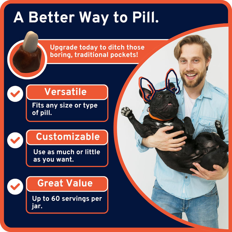 Ultra Easy Pill-Dough Treat Paste Wrap with Probiotics - Forms a Custom Pocket to Hide Pet Medications - Pro Line (1 Pack, Bacon) 1 Pack