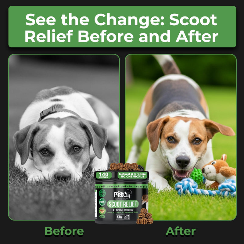 Pet Chef Anal Gland Repair & Anal Cleaner Fixer for Dogs- Reduce Butt-Dragging- Easy-to-Give Daily Chews- Stops Smelly Dog Butt Habit and Nasty Markings Stinky Markings
