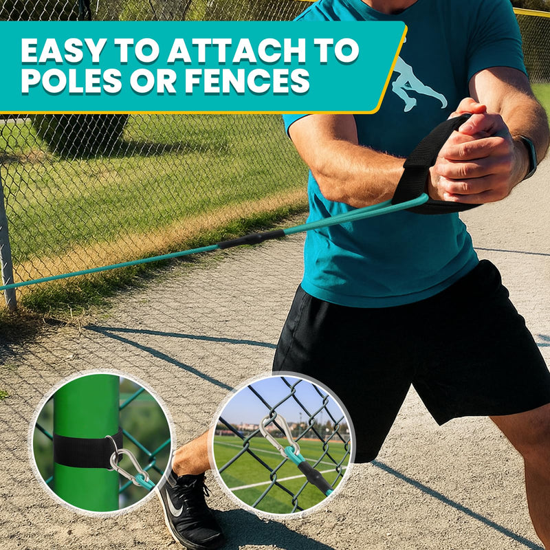 Baseball Pitching Resistance Bands - 15/30 Lb Softball Pitching Trainer, Resistance Bands for Arm Strength, Ideal for Training, Warm-Ups & Beginner Learning Beginner (15LB) - BeesActive Australia