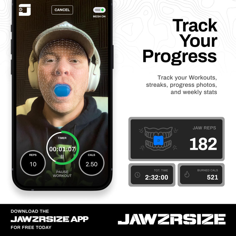 Jawzrsize Pop N Go and Custom Fit Jaw Enhancer Bundles- Jaw, Face, and Neck Exerciser and Toner Beginners Bundle
