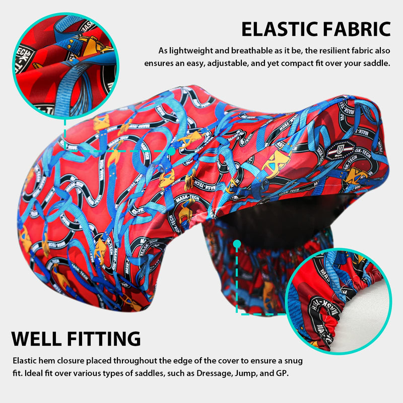 Harrison Howard Stretchy Saddle Cover Keep Saddle Scratch-and-Dust Free Multi-Prints GP/CC Saddle Cover-Entwined Entwined - BeesActive Australia