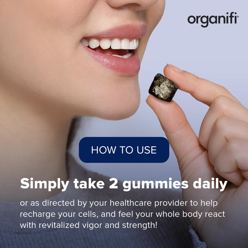 Organifi - Shilajit Gummies - Supports Natural Energy and Strength - Vanilla Cinnamon, 30 Servings - BeesActive Australia