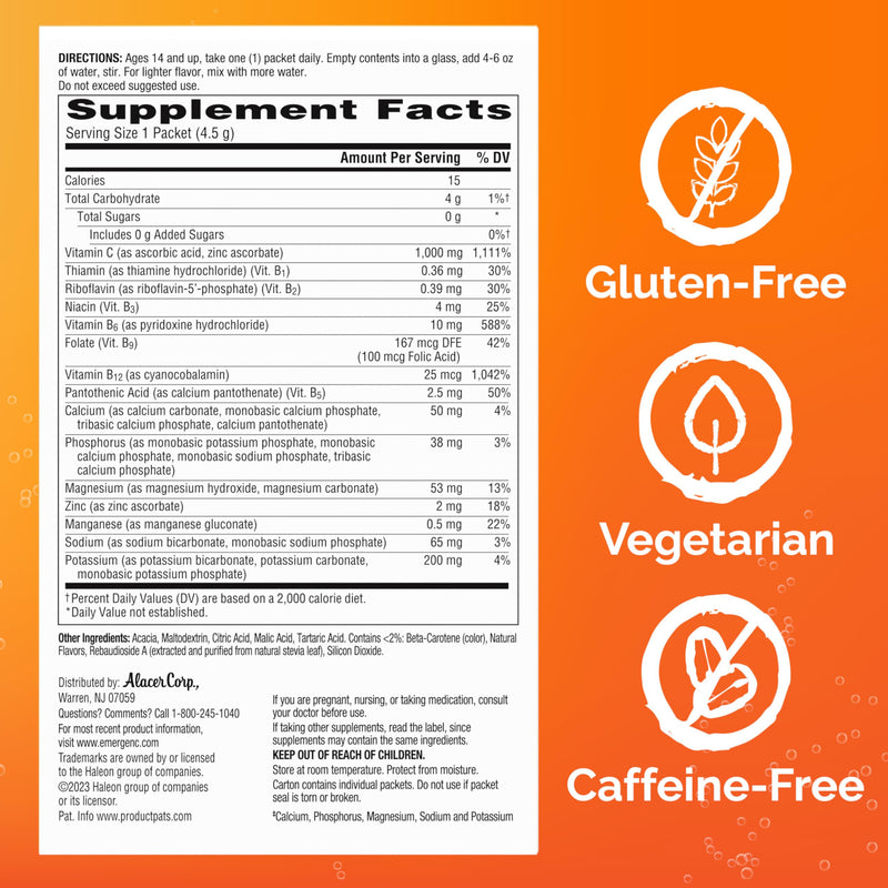 Emergen-C Zero Sugar 1000 mg Vitamin C Powder for Daily Immune Support Caffeine Free Vitamin C Supplements with Zinc & Manganese,B Vitamins&Electrolytes, Raspberry Lemonade Flavor 36 Count(Pack of 2) 6.1 Ounce (Pack of 2)