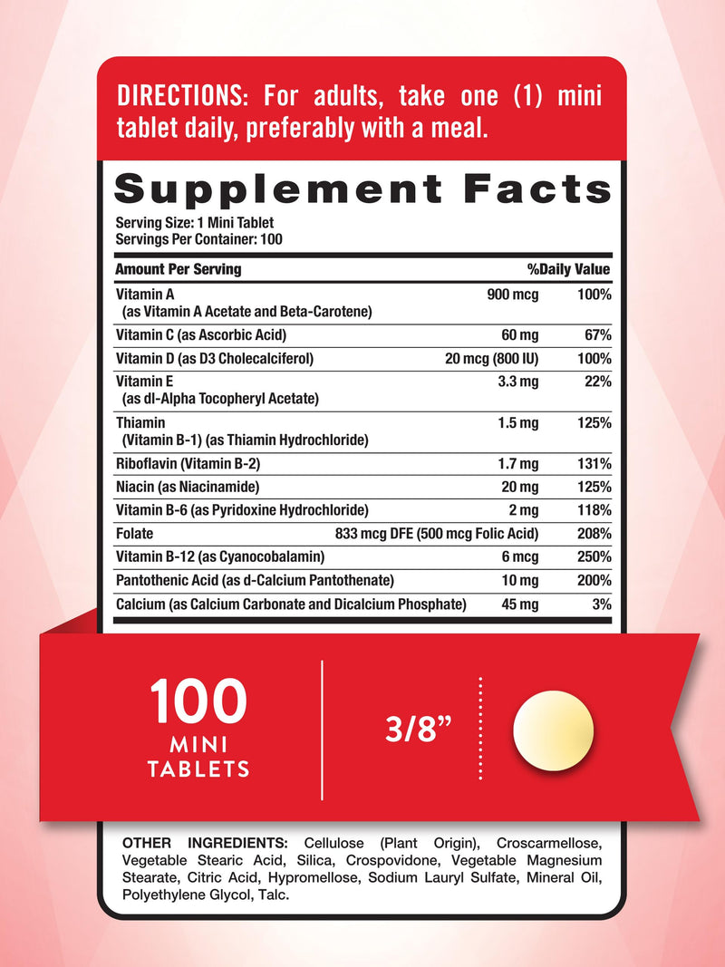 Nature's Truth One Daily Multivitamin | 100 Mini Tablets | for Men and Women | Non-GMO & Gluten Free Supplement