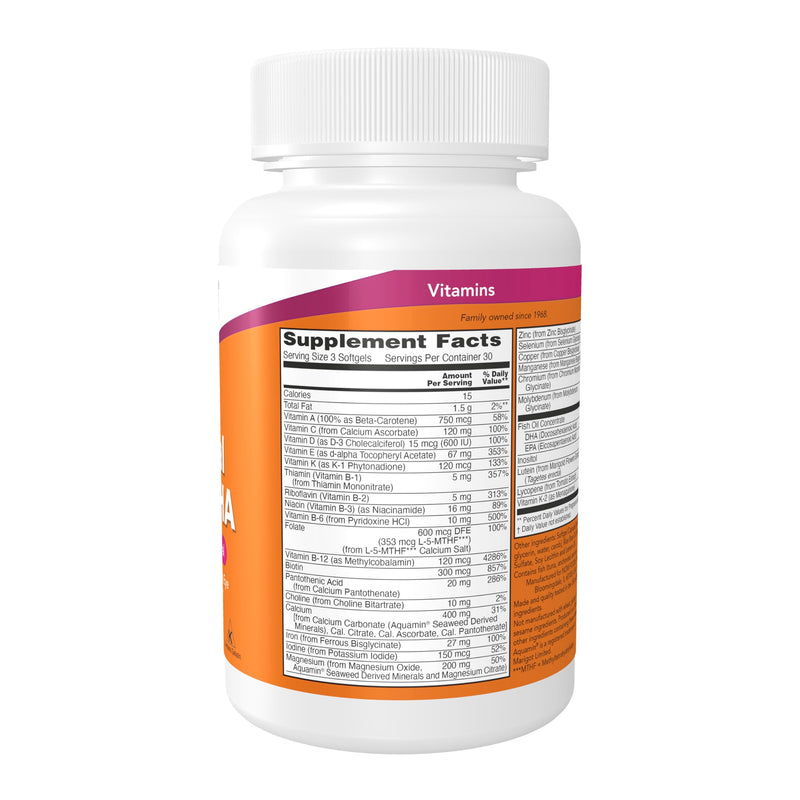 NOW Supplements, Prenatal Gels + DHA with 250 mg DHA per serving, plus Borage Oil (GLA), 90 Softgels 90 Count (Pack of 1)