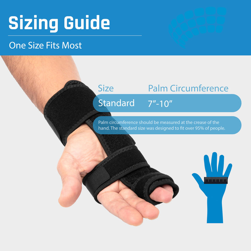 Ovation Medical Boxer Splint - Adjustable Hand and Finger Splint for Metacarpal, Ulnar Gutter and Radial Gutter Fractures - Lightweight, Padded, Immobilizing Hand Brace (Left) Left
