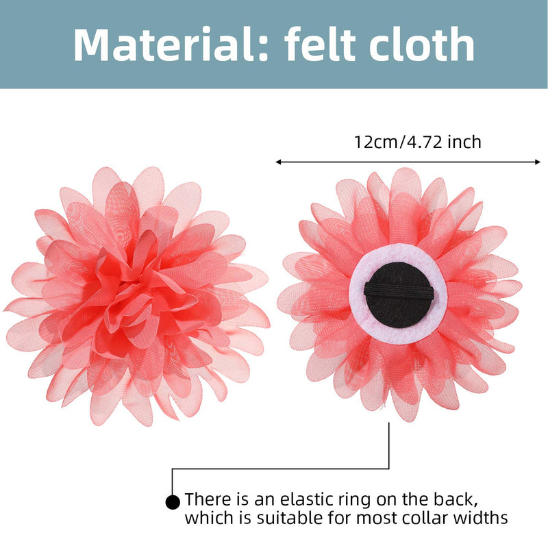 20 Pcs Pet Flower Collar Bow Dog Collar Dog Flower Collar Accessory Multi Color Soft Chiffon Dog Bow Tie Charms Flower for Puppy Collar Grooming Accessories(12 cm/ 4.7 Inch) 12 cm/ 4.7 Inch - BeesActive Australia