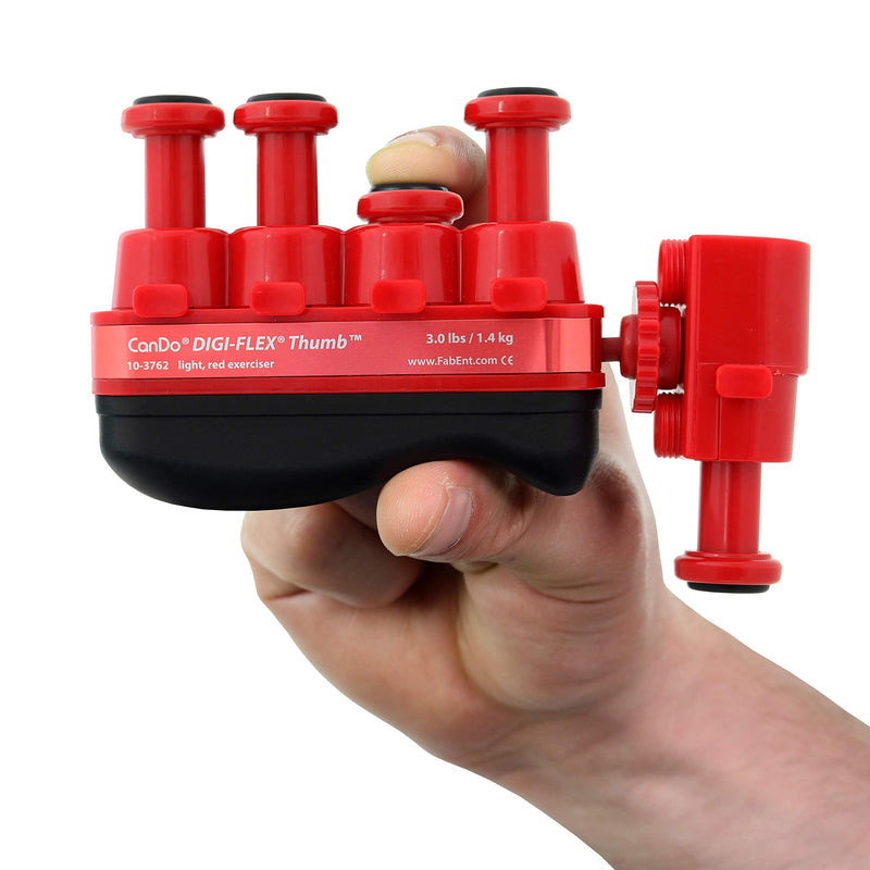 CanDo 10-3762 Digi-Flex Thumb, Light, Red Red: Light