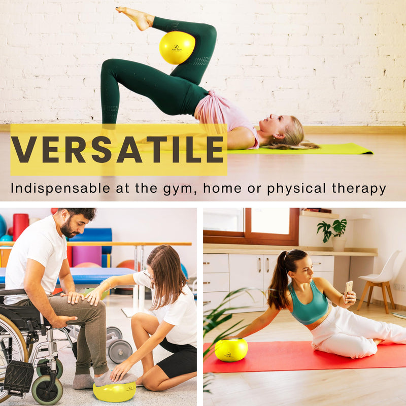 ProBody Pilates Exercise Balls Physical Therapy - 9 Inch Small Exercise Ball for Between Knees for Rehab, Barre, Core, Stability & Yoga Rose