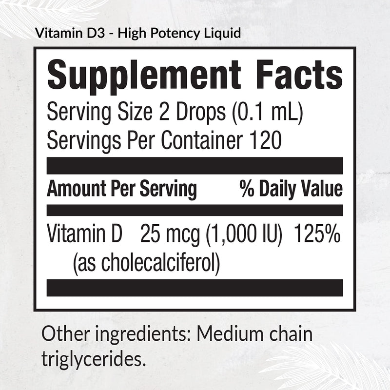 Equilife Vitamin D3: High Potency Liquid Drops, Non GMO, 0.40 fl oz | Easy Digestion & Absorption | Supports Immune Function | Promotes Bone & Overall Health | Allergen & Gluten Free | Non-GMO