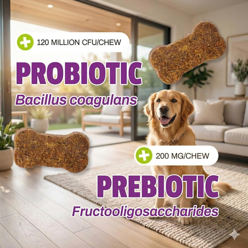 Pet Naturals Probiotics for Dogs – 320 Soft Chews, Digestive & Gut Health Dog Support with 120M CFUs + Prebiotics, Immune Support for Occasional Upset Dog Stomach, Duck Flavor, All Breeds