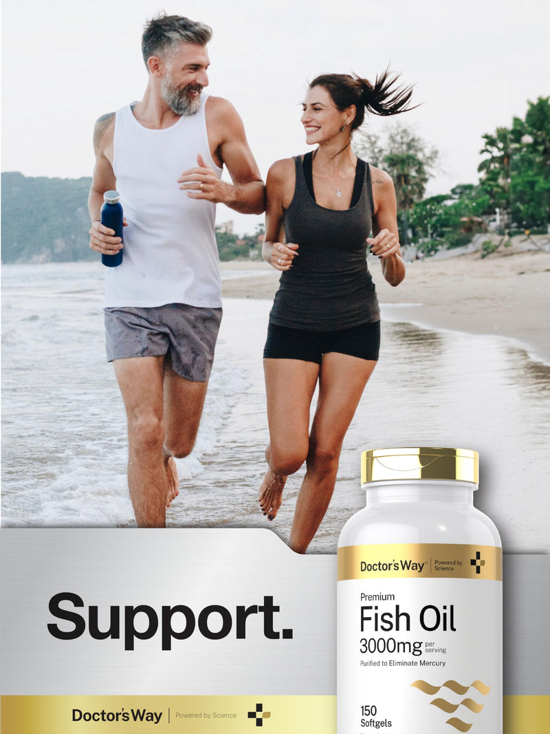 Doctor's Way Fish Oil 3000mg | 150 Softgels | Omega-3 with EPA and DHA | Non-GMO, Gluten Free Supplement 150 Count (Pack of 1)