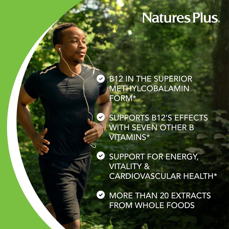 NaturesPlus Source of Life Garden Vitamin B12 - 60 Capsules, Pack of 2 - Includes 20+ Whole Food Extracts - USDA Certified Organic, Non-GMO, Vegan, Gluten Free - 60 Total Servings 60 Count (Pack of 2)