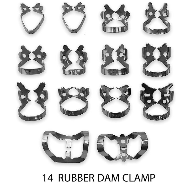 SURGICAL ONLINE Comprehensive Dental Rubber Dam Kit - Medical Grade Stainless Steel, Rubber Dam Clamps, Punch Plier, Endodontic Supplies, and Dental Isolation Tools. - BeesActive Australia