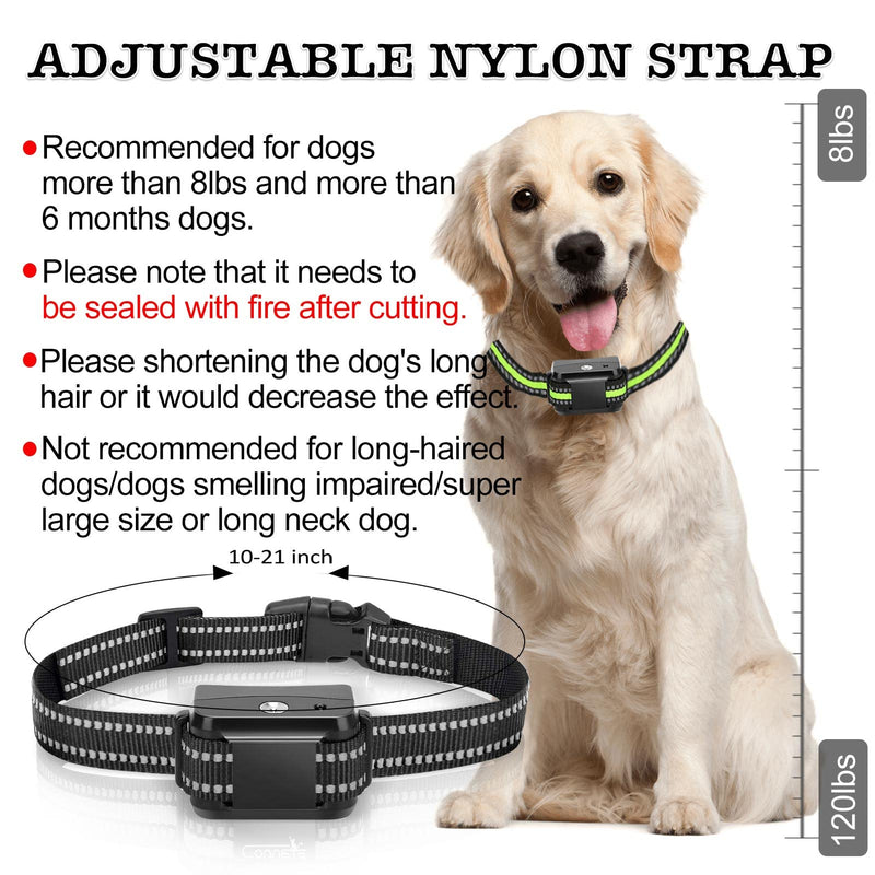 Citronella Bark Collar, 【Not Included Refill】 Spray Bark Collar with 2 Spray & Sensitivity Level, Citronella Dog Collar Humane Anti Barking Collar, Spray Dog Collar for S M L Dogs - BeesActive Australia