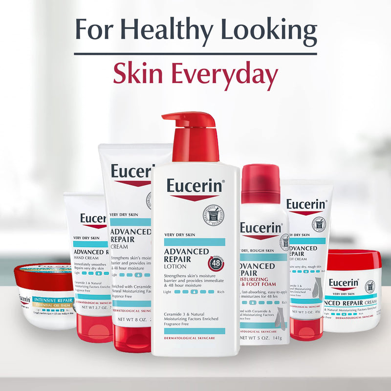 Eucerin Advanced Repair Body Cream for Very Dry Skin, Fragrance Free Daily Body Moisturizer, 8 Oz Tube 8 Ounce (Pack of 1) - BeesActive Australia