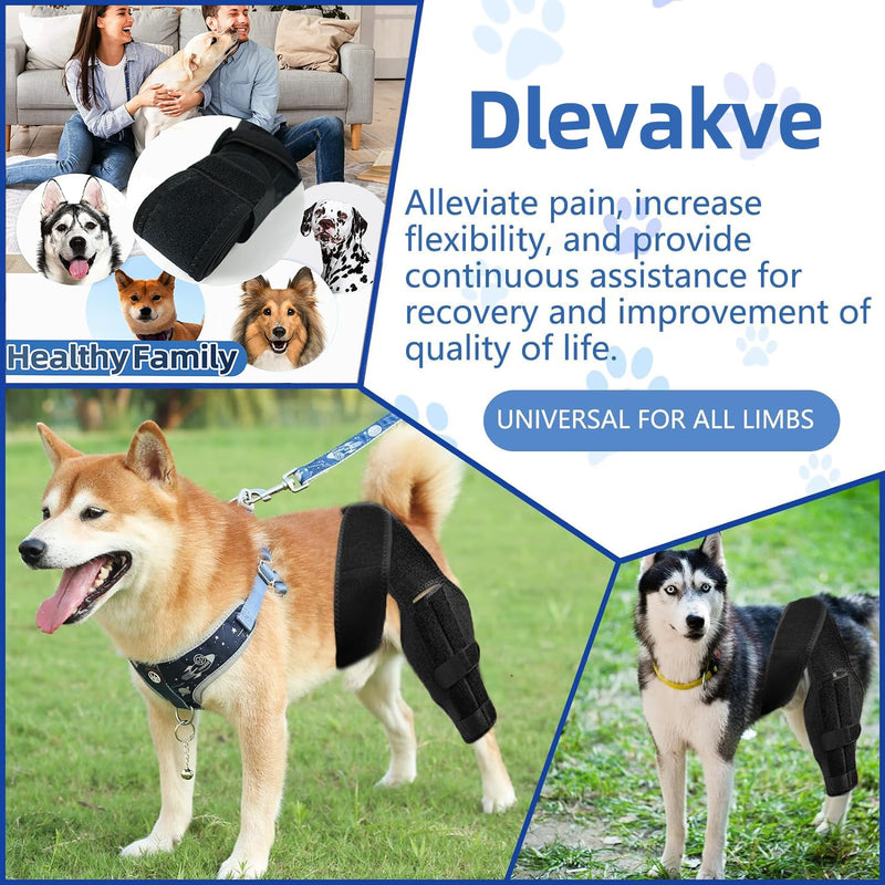 L Dog Leg Braces for Back Leg for Support with Cruciate Ligament Injury-Better Recovery with Dog Knee Brace for Torn Acl Hind Leg-Adjustable Hip Dysplasia Dog Acl Brace Hind Leg Rear New((L)