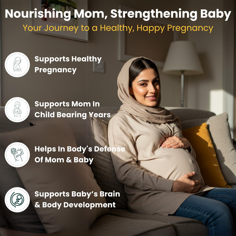 SHIFAA NUTRITION Halal Prenatal Vitamins with DHA and Folic Acid | High Potency 90 Softgels, Keto-Friendly | Vitamin C 120mg, DHA 250mg, Folic Acid 800mg, EPA 90mg, Biotin & Iodine