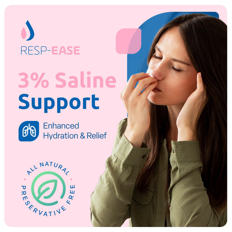 3% Saline Solution for Moisturizing of The Airways - Sodium Chloride 3% for Nose, Nasal Cleanse for Adults and All Ages - 240ml / 8.12 fl oz - BeesActive Australia