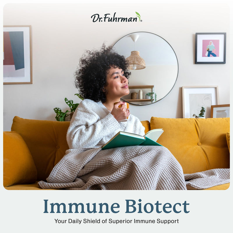 Dr. Fuhrman All Natural Immune Support Supplement | Whole-Food Derived Vitamin for Immunity Defense | Organic Mushrooms, & Berries | Organic Lion’s Mane, Maitake, Reishi, and Elderberry | 120 Caps