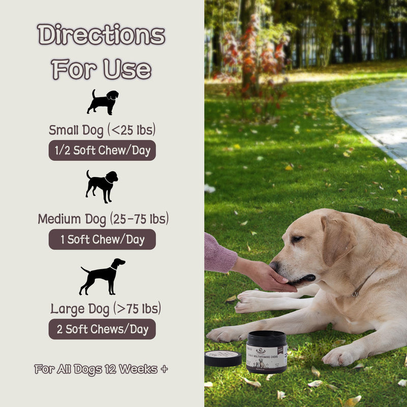 Best Buddy Multivitamin 15-in-1 Treats for Dogs I Cats, Complete Health Supplement Joint Support + Digestive Enzymes, Grain Free Dog Vitamins and Supplements for Skin & Coat (Bacon/Pork, 225g) Bacon
