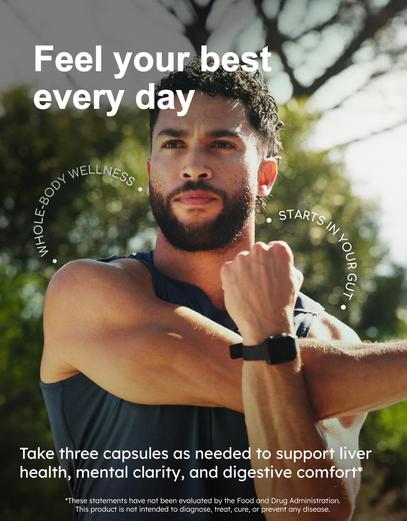 Recovery Support Supplement – Digestive & Nervous System Support with Milk Thistle, NAC, Magnesium & B Vitamins, 30 Servings