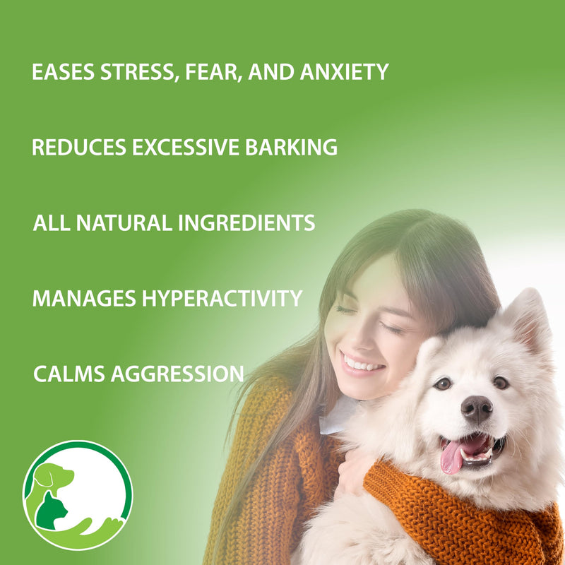Primary Pets Premium Pet Supplies Calming Treats for Dogs, for Dog Barking, Anxiety, Stress, Fear, Hyperactivity, Aggression, Travel Anxiety, 120 Soft Chews 120 Chews